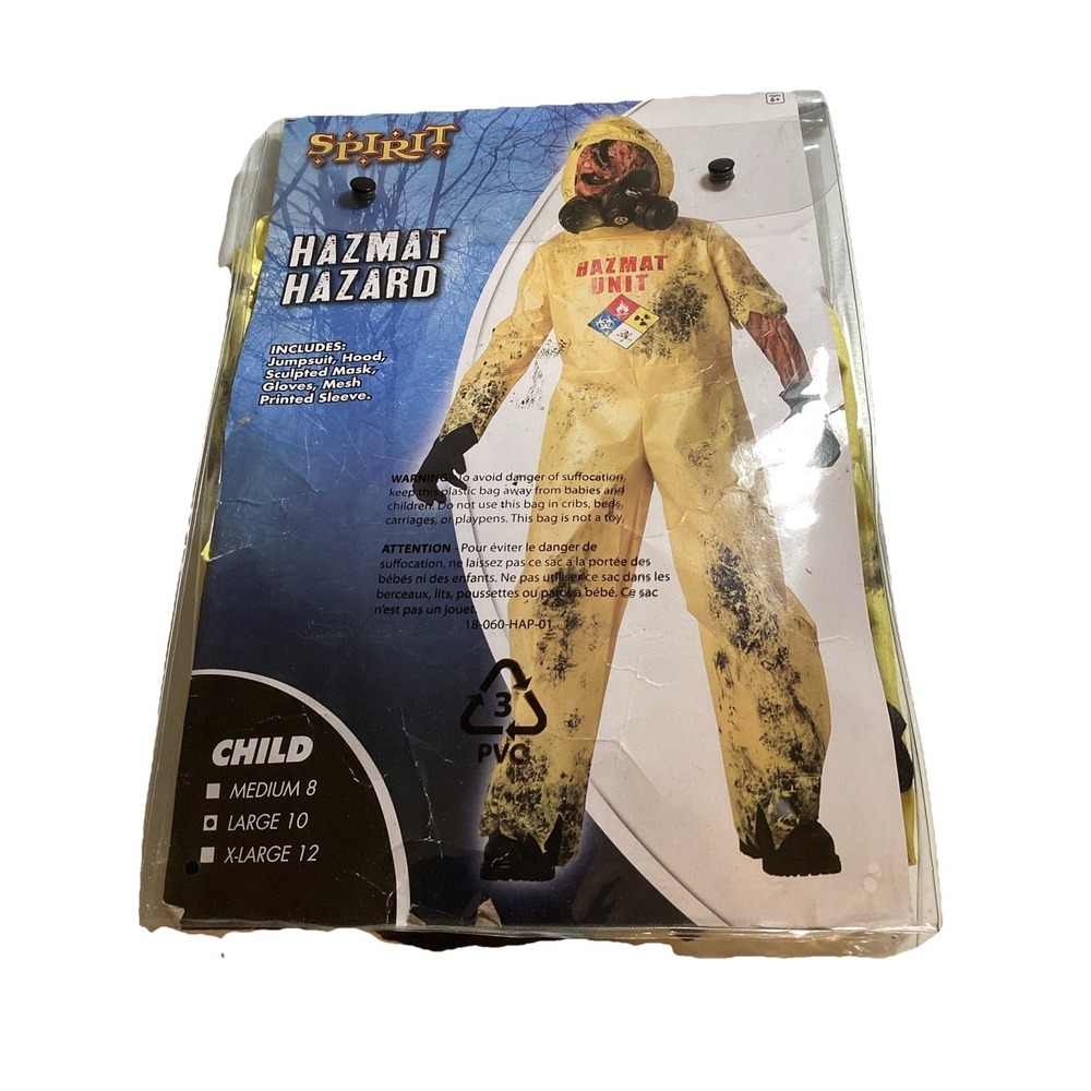 New Spirit Hazmat Hazard Boys Costume, Size Large 10 (Mask Sold Separately)